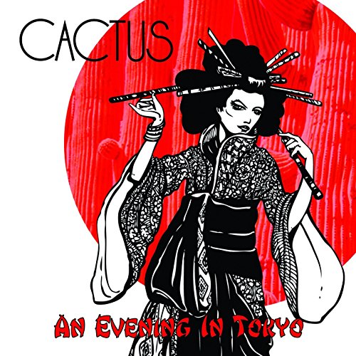 "Album cover featuring a geisha illustration with red sun background and black and red text."