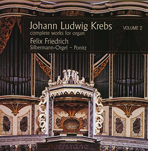 CD cover for organ music by Krebs, featuring ornate organ pipes.