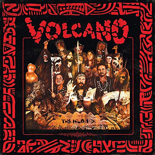 Vinyl album cover with tribal artwork and a collage of people.