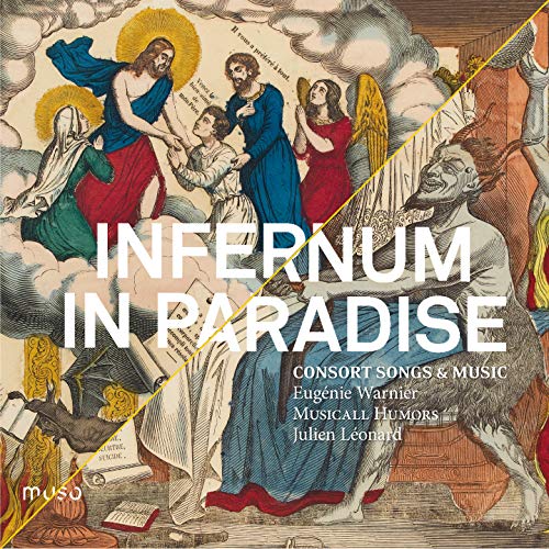 CD cover: split image of heaven and hell with figures and text.