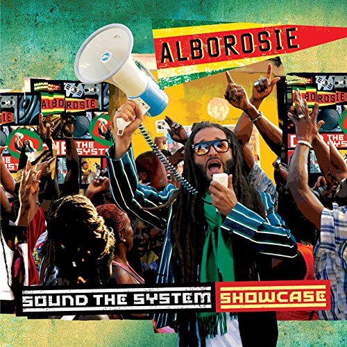 A man holding a megaphone in a crowd, surrounded by the album title and artist name.