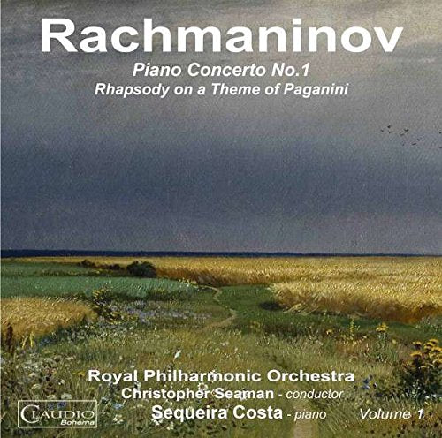 CD cover for Rachmaninov’s Piano Concerto No.1 with a landscape painting.