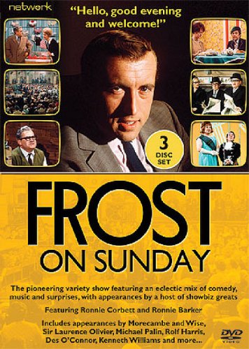 DVD case with a Frost On Sunday DVD disc inside, featuring a comedy series cover.