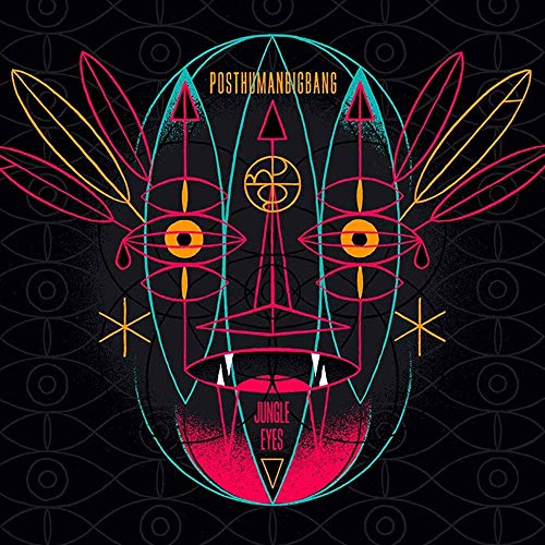 CD cover: geometric mask with large eyes and colorful lines.