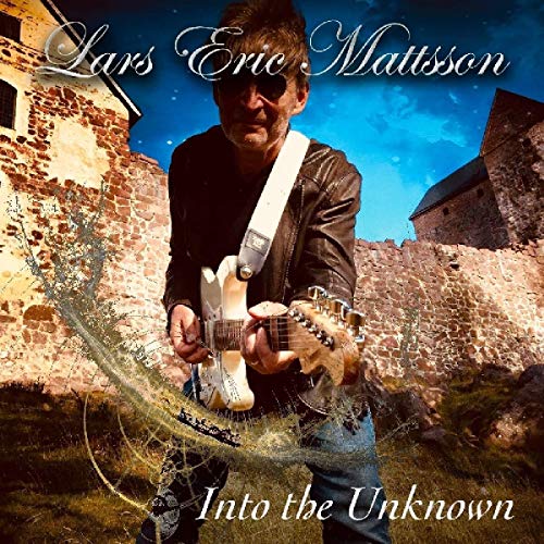 Lars Eric Mattsson album cover featuring a guitarist with a white electric guitar.