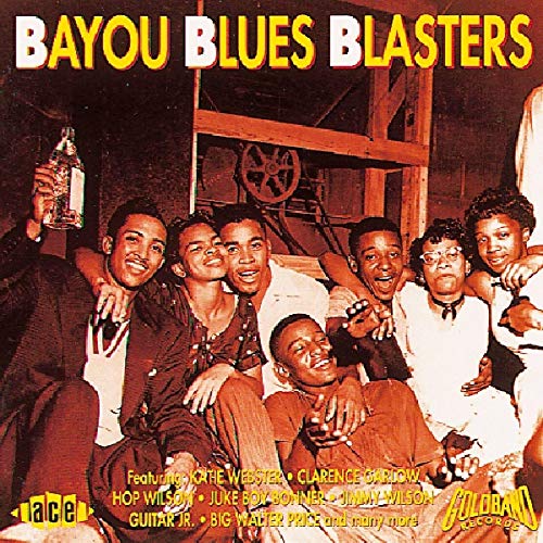 CD cover for “Bayou Blues Blasters” featuring a group of musicians.