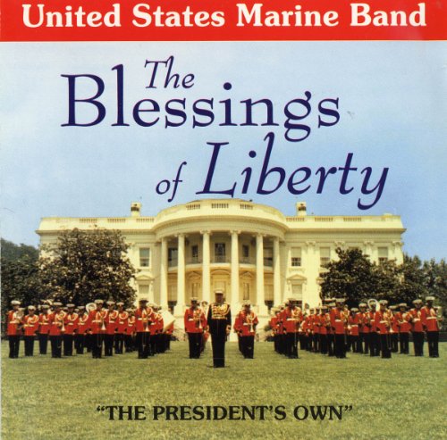 "CD cover featuring the White House and a marching band in red uniforms."