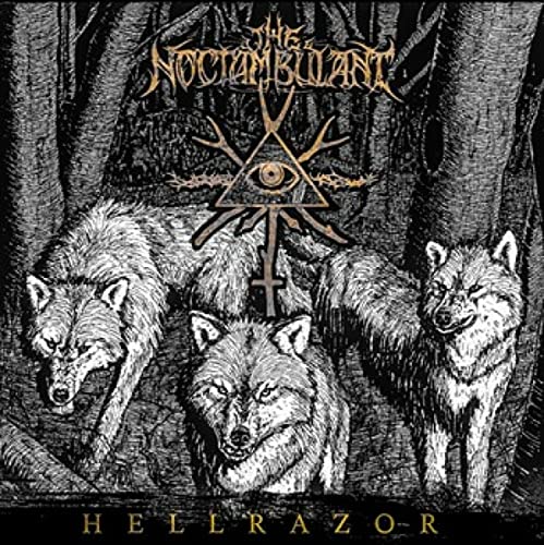 CD cover: wolves, an eye symbol, and band name "Noctambulant" in dark art style.