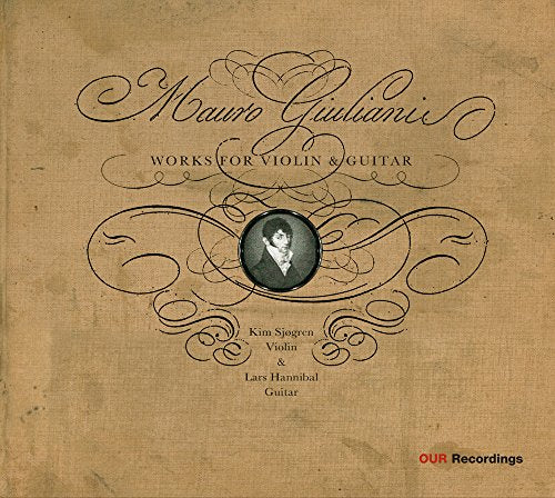 CD cover with tan background, cursive title, and black-and-white portrait.