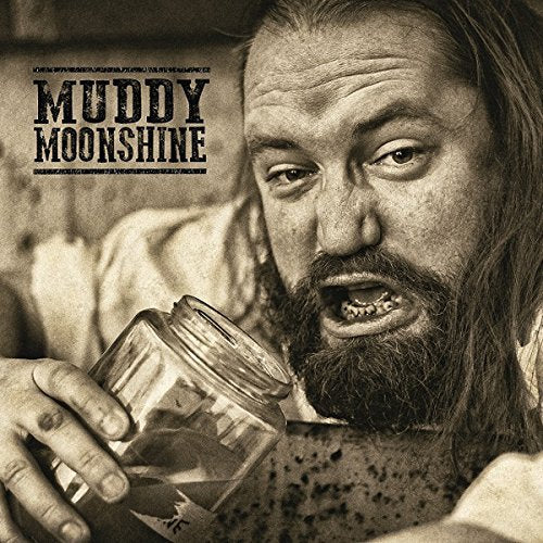 Sepia-toned album cover with a man holding a jar, looking directly at the camera.