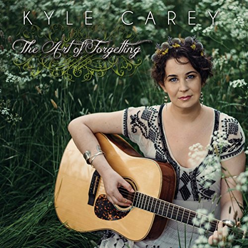"Album cover featuring a woman with a guitar in a floral setting."