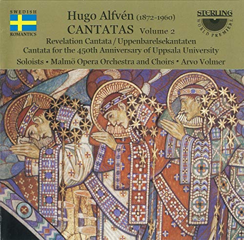 CD cover for Hugo Alfvén’s Cantatas Volume 2, featuring religious artwork.