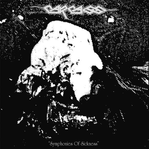 Black and white album cover featuring a distorted, anatomical illustration.