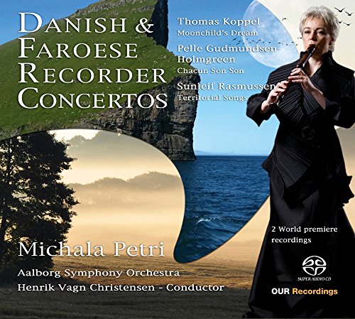 CD cover featuring a woman playing a recorder in front of a seascape.