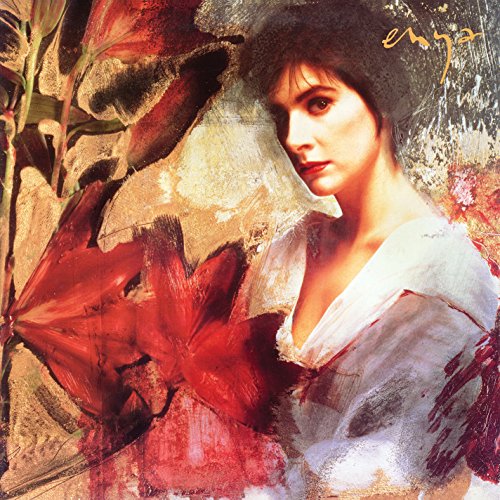 The album cover for "Enya - Watermark" features a woman in a white dress surrounded by red flowers.