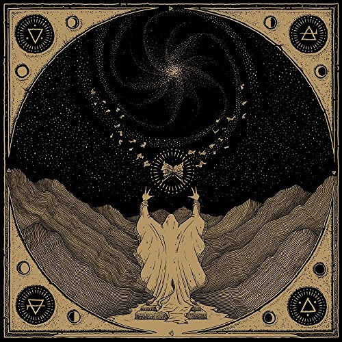 Sepia-toned album cover depicting a figure under a swirling galaxy.
