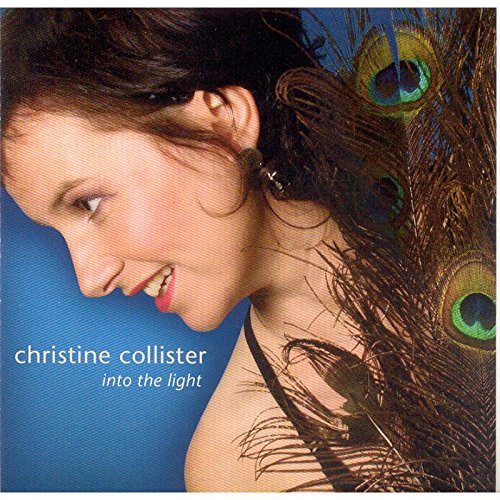 "Album cover featuring a woman with peacock feathers against a blue background."