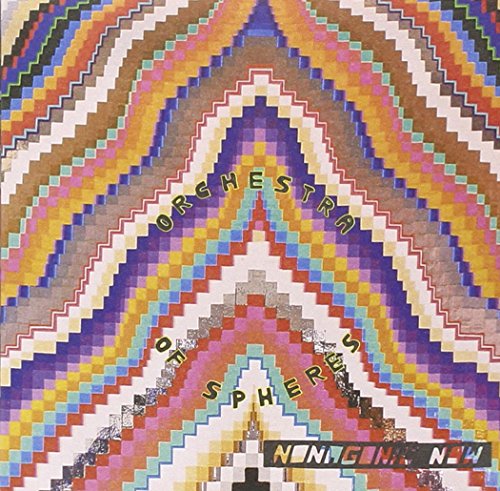 CD cover with colorful, geometric pattern and band name “Orchestra of Spheres”.