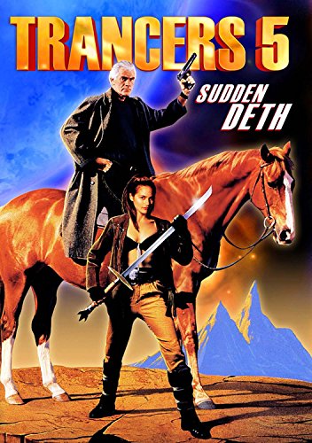 “Trancers 5” DVD cover featuring a man with a gun and woman with a sword.