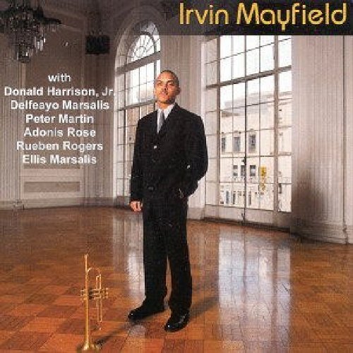 "Jazz album cover featuring a man in a suit with a trumpet."