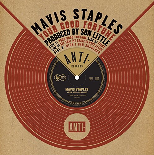 Vinyl record label for Mavis Staples’ “Your Good Fortune” album.