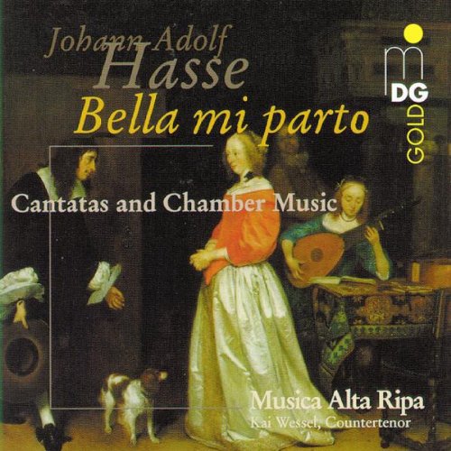 A CD cover featuring a 17th-century style painting of three people and a dog.