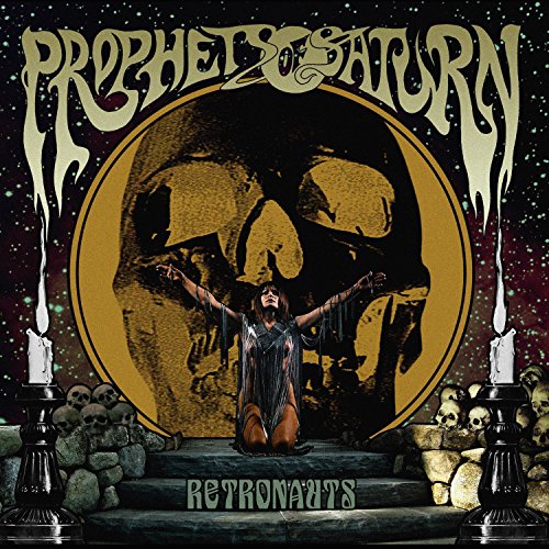 Vinyl album cover with a man kneeling before a large skull.