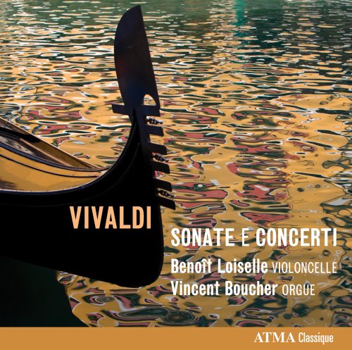 "CD cover featuring a gondola on water, with text 'Vivaldi Sonate E Concerti'."