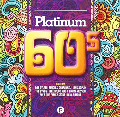 CD cover for “Platinum 60S” with psychedelic floral border.
