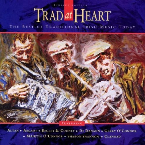CD cover for “Trad at Heart” featuring musicians with instruments.