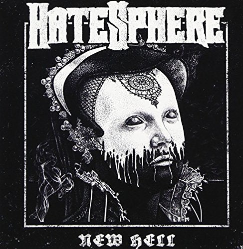 Hatesphere "New Hell" CD cover: distressed portrait with dark, gothic imagery.