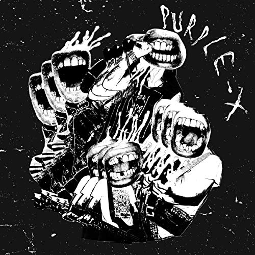Black and white CD cover with distorted, screaming faces and hands.
