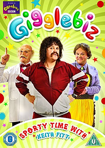 "DVD cover featuring three people, with colourful text and starburst background."