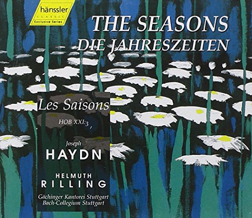 CD cover for Haydn’s “The Seasons” with abstract floral design.