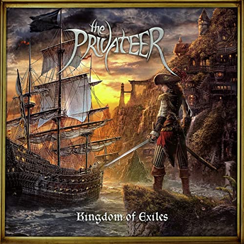 CD cover art: pirate ship, coastal fortress, and sword-wielding figure.