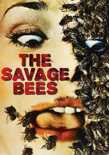 DVD cover for "The Savage Bees" featuring an eye and swarming bees.