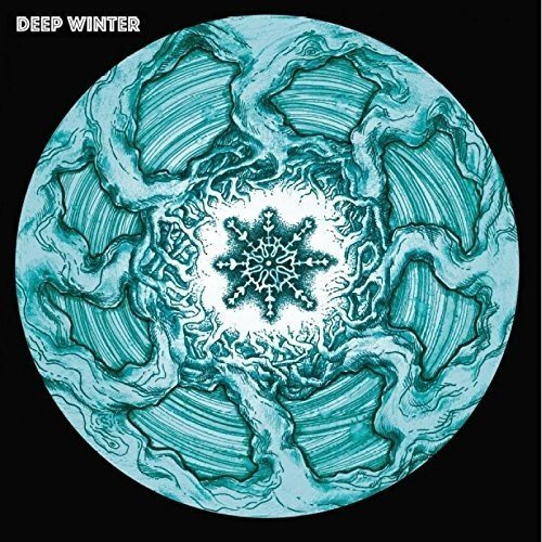 The image is a CD cover with a blue-green snowflake design on a black background.