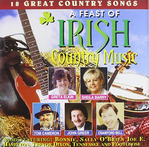 "A CD cover featuring Irish country musicians and musical instruments."