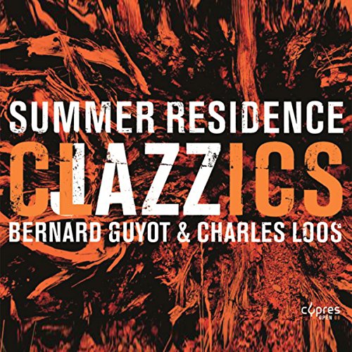 "Album cover with 'Summer Residence Clazzics' in white and orange text on abstract red background."