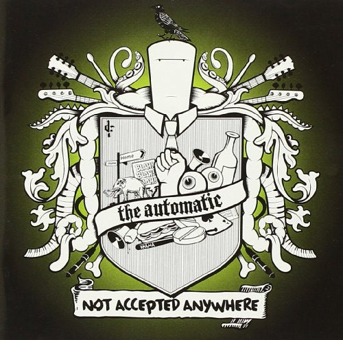 CD cover for "The Automatic - Not Accepted Anywhere" with crest design.