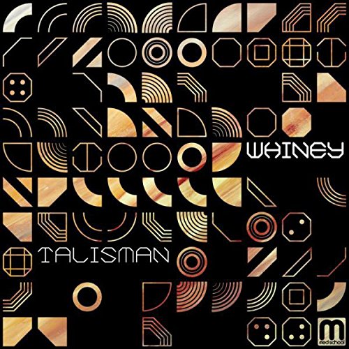 "Black album cover with geometric shapes and 'Whiney Talisman' text, featuring Medschool logo."