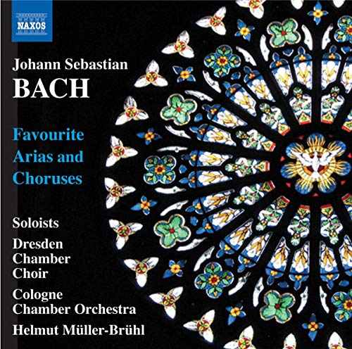 CD cover for Bach’s Arias and Choruses, featuring a rose window.