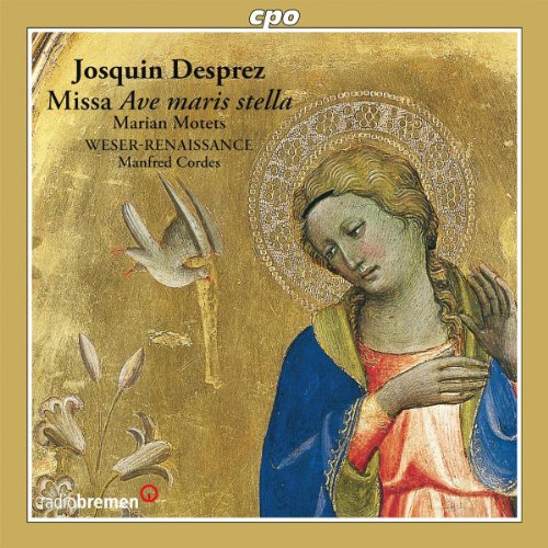 CD cover featuring a religious painting of the Virgin Mary with doves and flowers.