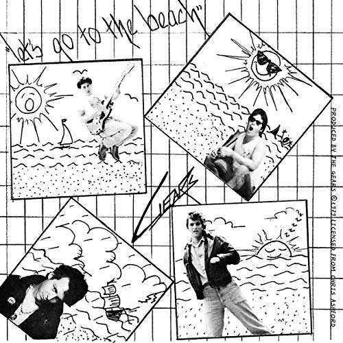 Black and white vinyl album cover with collage of band members on a grid background.