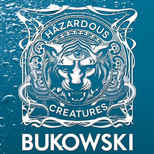 A blue album cover with a white tiger's head surrounded by snakes and skulls.