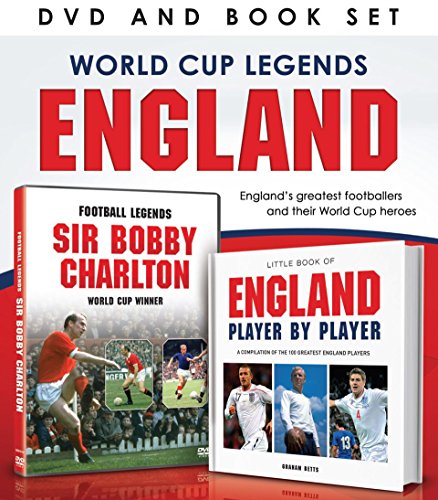 "Image shows a DVD and book set featuring England football players and World Cup themes."