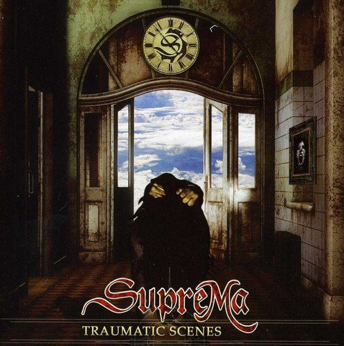 CD cover: dark doorway, figures, clock, and stormy sky scene.
