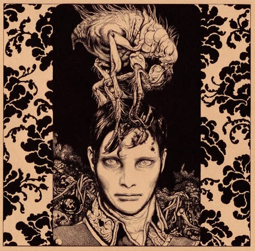 CD cover: black and white illustration of a face with swirling forms.