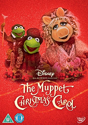 Red DVD case featuring Muppet characters: Kermit, Gonzo, and Miss Piggy in festive attire.