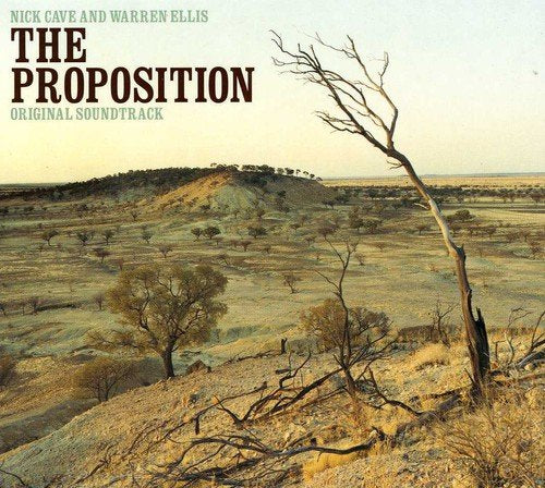 "Album cover for 'The Proposition' soundtrack, featuring a dry Australian landscape."